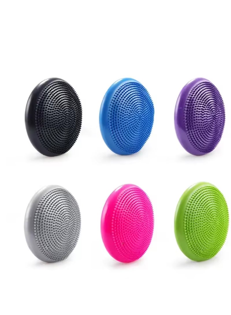 سبال كرة تدليك يوغا قابلة للنفخ متينة عالمية للصالة الرياضية واللياقة البدنية واليوغا ووسادة تدليك قرص التوازن المتذبذب - Image 3