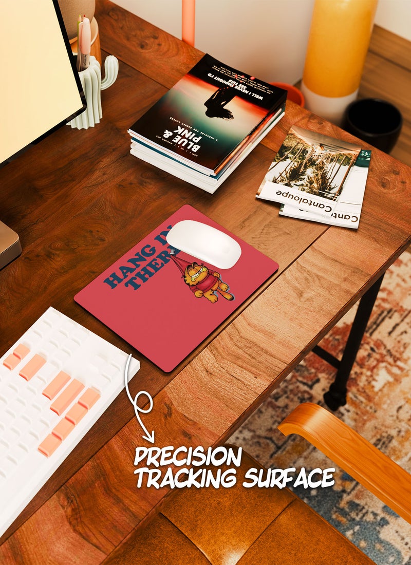 LOUD UNIVERSE Rectangular Desk Mouse Pad Funny Cat Hang In There Quote Non-Slip Rubber Base Mouse Pad - Image 4