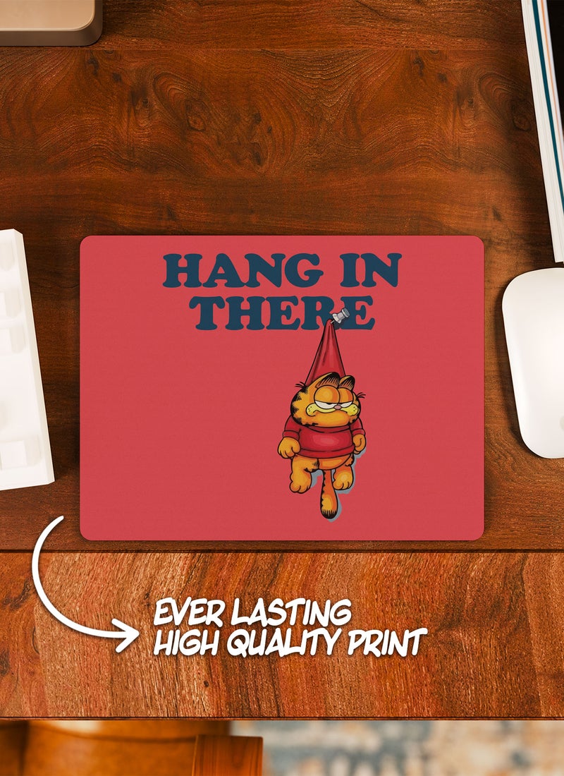 LOUD UNIVERSE Rectangular Desk Mouse Pad Funny Cat Hang In There Quote Non-Slip Rubber Base Mouse Pad - Image 2