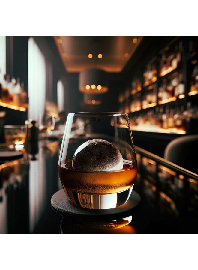 glacio Clear Ice Ball Maker Set - Creates Four 2.4-Inch Crystal Clear Ice Spheres - Perfect for Whiskey Lovers and Cocktail Parties - Image 3