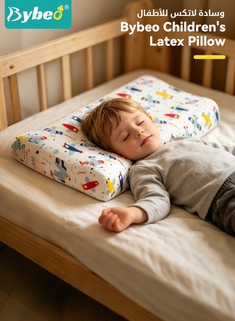 Bybeo Baby Nursing Sleeping Pillow, Toddler Latex Shaping Pillow for Boys and Girls, Comfortable Breathable Lightweight Infant Head Support Pillow for Kids Infants Newborn - Image 2