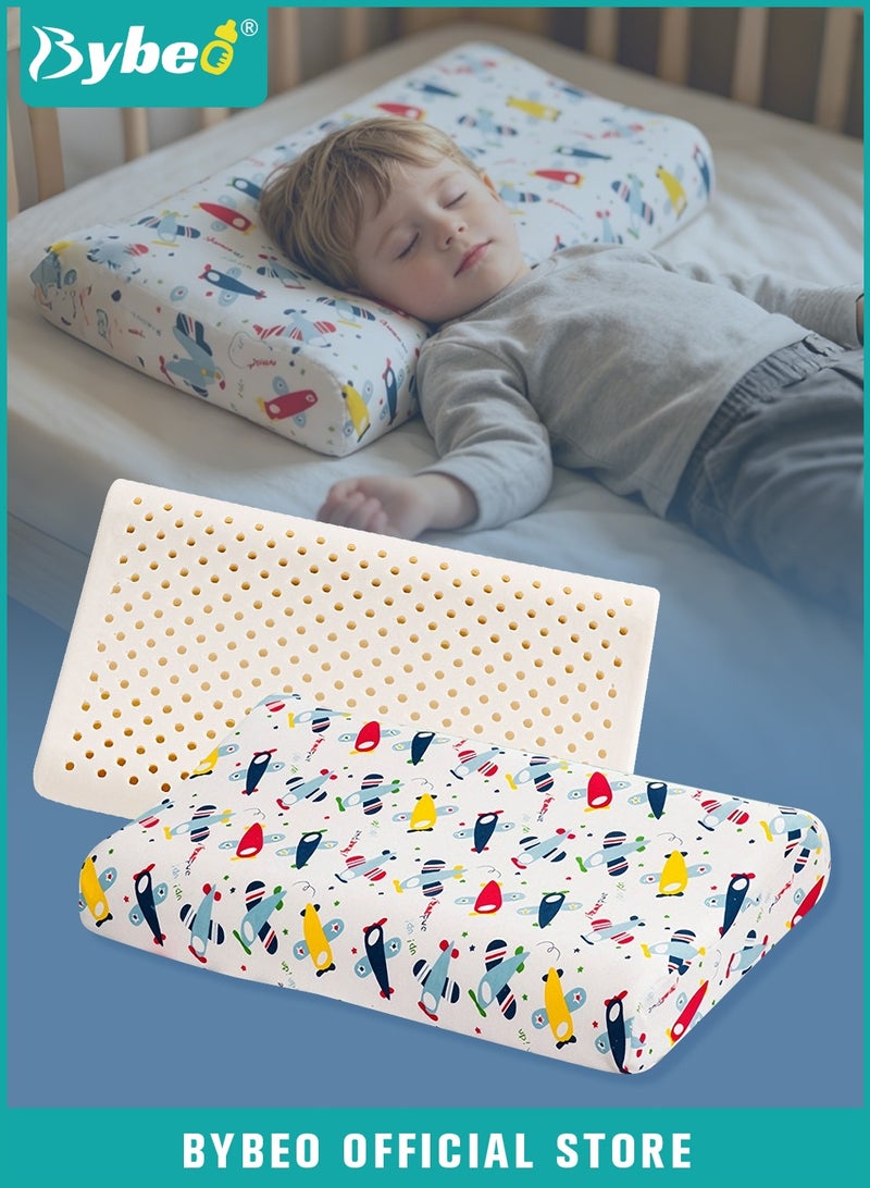 Bybeo Baby Nursing Sleeping Pillow, Toddler Latex Shaping Pillow for Boys and Girls, Comfortable Breathable Lightweight Infant Head Support Pillow for Kids Infants Newborn - Image 1