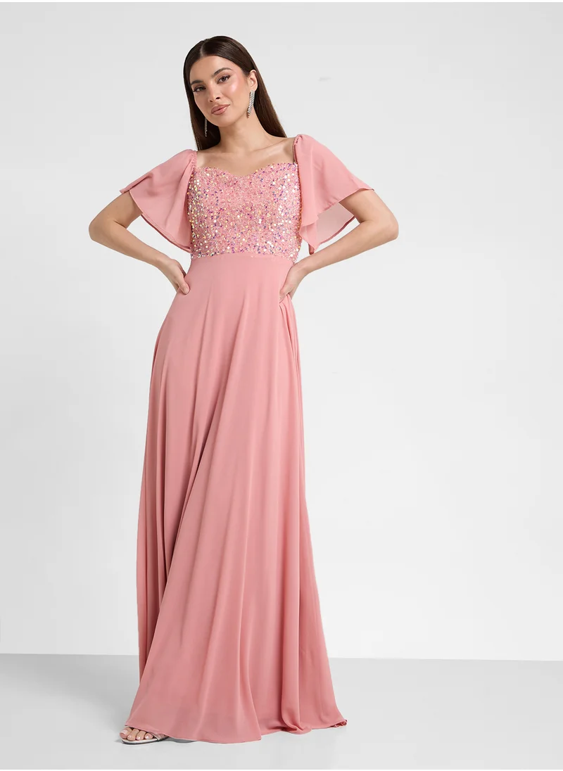 ايلا ليمتد اديشن Dress With Shimmer Bodice