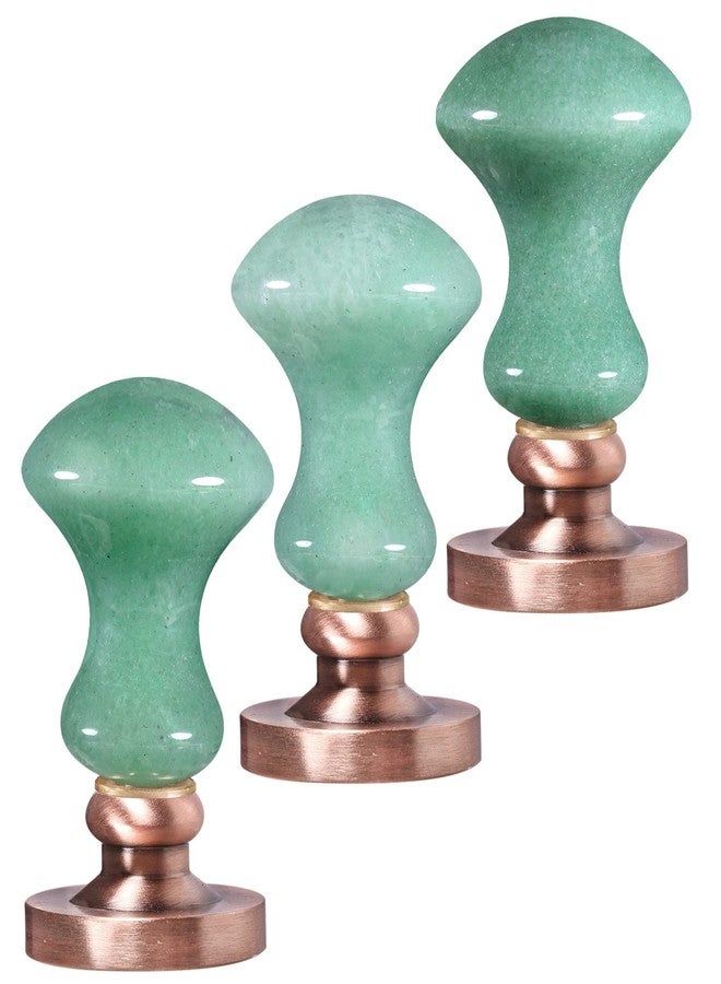 Amogeeli Green Aventurine Stone Wax Seal Stamp for Crafts Envelope Wedding Invitations, Green Crystal Stamp Handle with Copper Stamp Head, Love - Image 5