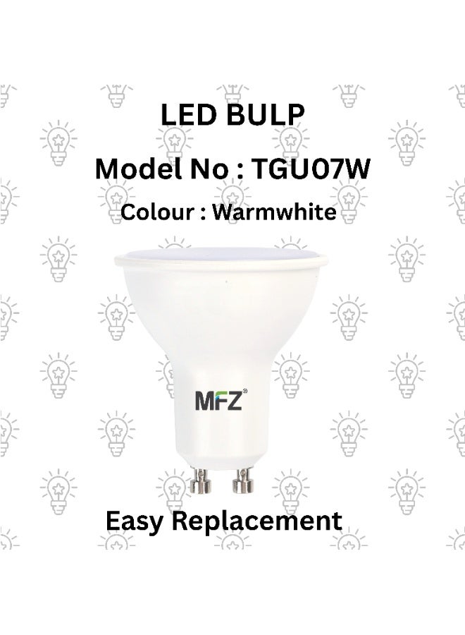 MFZ LED GU10 Bulbs 7W, Bright White, SASO Certified, AC220–240V – Pack of 5, Energy Saver - Image 5