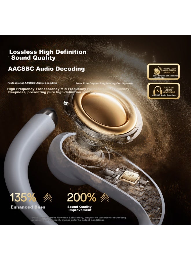 Newmine Ly65 Bluetooth Headphones, Open-ear Bone Conduction Concept, Non-in Wireless Sports Running Call Music Smart Noise Reduction, Ultra-long Battery Life, Suitable For Huawei Xiaomi Black - Image 1