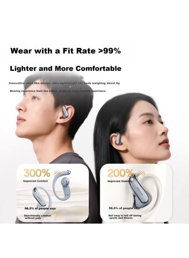 Newmine Ly65 Bluetooth Headphones, Open-ear Bone Conduction Concept, Non-in Wireless Sports Running Call Music Smart Noise Reduction, Ultra-long Battery Life, Suitable For Huawei Xiaomi Black - Image 4