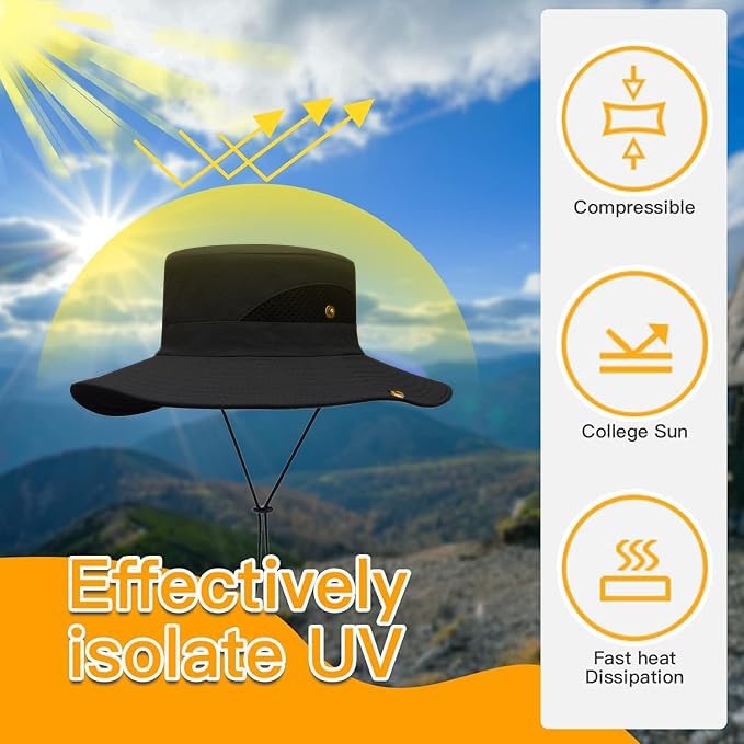 Electomania Sun Protection Cap for Men, Beach Fishing Hat, Summer Hat for Men, Round Sun Cap for Hiking, Fishing, Gardning, Travel - Image 4