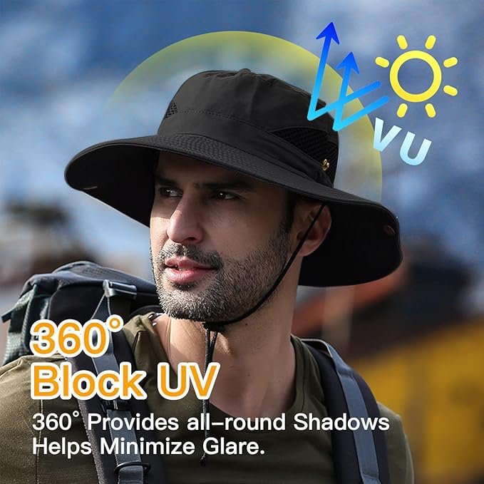 Electomania Sun Protection Cap for Men, Beach Fishing Hat, Summer Hat for Men, Round Sun Cap for Hiking, Fishing, Gardning, Travel - Image 2