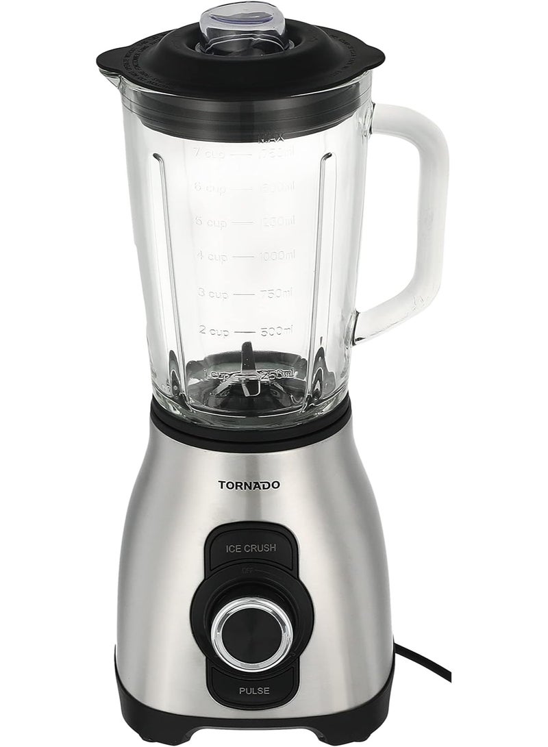 تورنيدو خلاط كهربائي سعة 1.75 لتر 5 سرعات 1.75 L 800 W BL-800T فضي  - Image 2