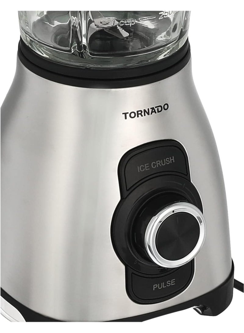 تورنيدو خلاط كهربائي سعة 1.75 لتر 5 سرعات 1.75 L 800 W BL-800T فضي  - Image 3