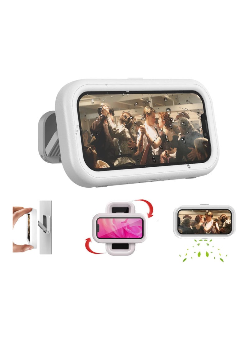 SOLARAE Waterproof Shower Phone Holder with Touch Screen, Anti-Fog Angle Adjustable, 360° Rotation Wall Phone Case for 4" - 6.8" Cell Phone - Image 1