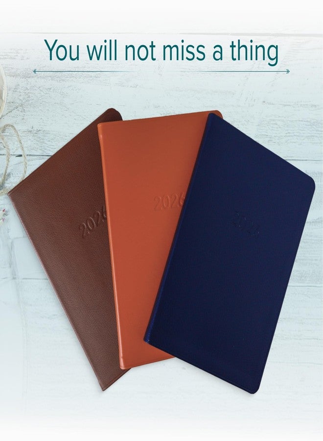 Harbor Desk Weekly Monthly Planner 2025-2026 - Calendar Planner and Notebook, Durable Faux Leather, 192 Pages, Softcover & Book Bound - Cambridge Reef Blue - 8x5.5" - Image 4