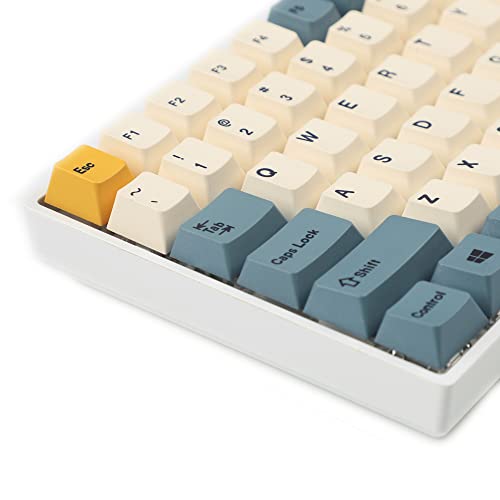 YMDK 145 Apricot Yellow Dye-Sub Mac Keycaps Thick PBT Cherry Profile Key caps for TKL 61 64 68 75 87 96 104 108 GMMK MX Mechanical Keyboard - Image 4