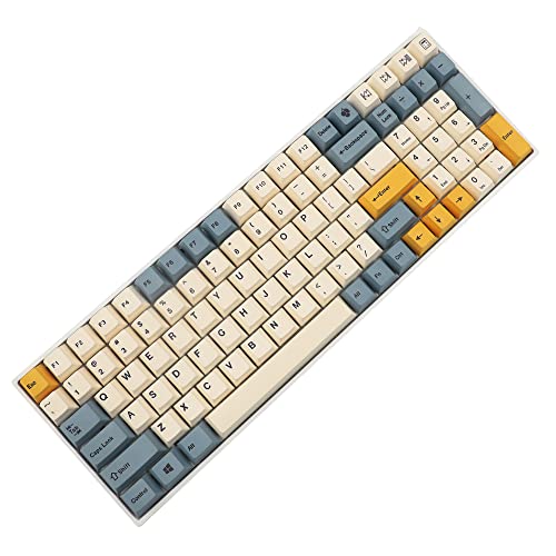 YMDK 145 Apricot Yellow Dye-Sub Mac Keycaps Thick PBT Cherry Profile Key caps for TKL 61 64 68 75 87 96 104 108 GMMK MX Mechanical Keyboard - Image 5