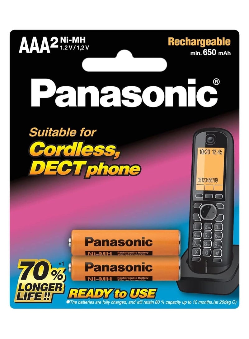 Panasonic AAA Ni-MH Rechargeable Batteries for Cordless DECT Phones