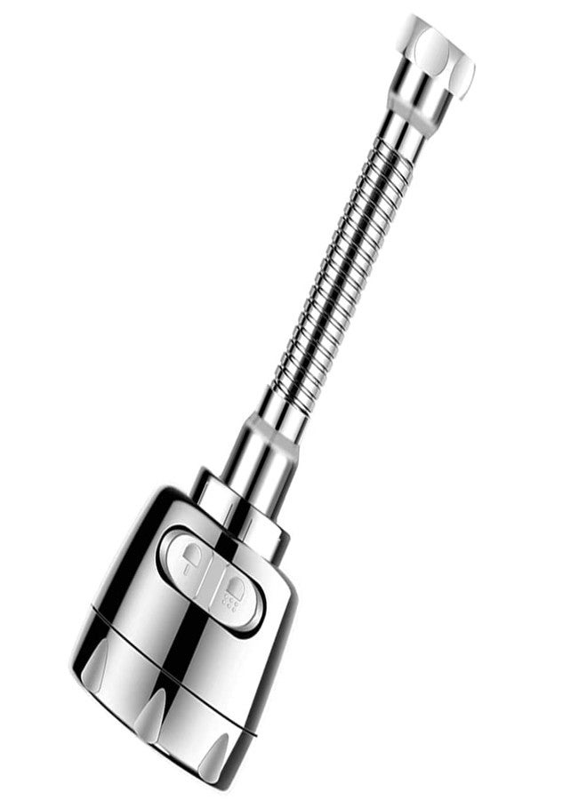Hyderon flexible Hose Extension with 2 Modes Water Saving,Faucet for Kitchen Sink,Water Faucet Sprayer, Flexible Tap Extension for Kitchen Sink (Standard Size, Colour : Silver) - Image 1