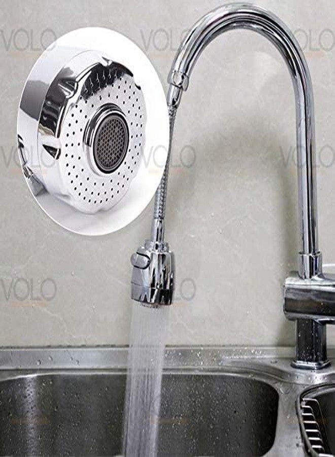 Hyderon flexible Hose Extension with 2 Modes Water Saving,Faucet for Kitchen Sink,Water Faucet Sprayer, Flexible Tap Extension for Kitchen Sink (Standard Size, Colour : Silver) - Image 3