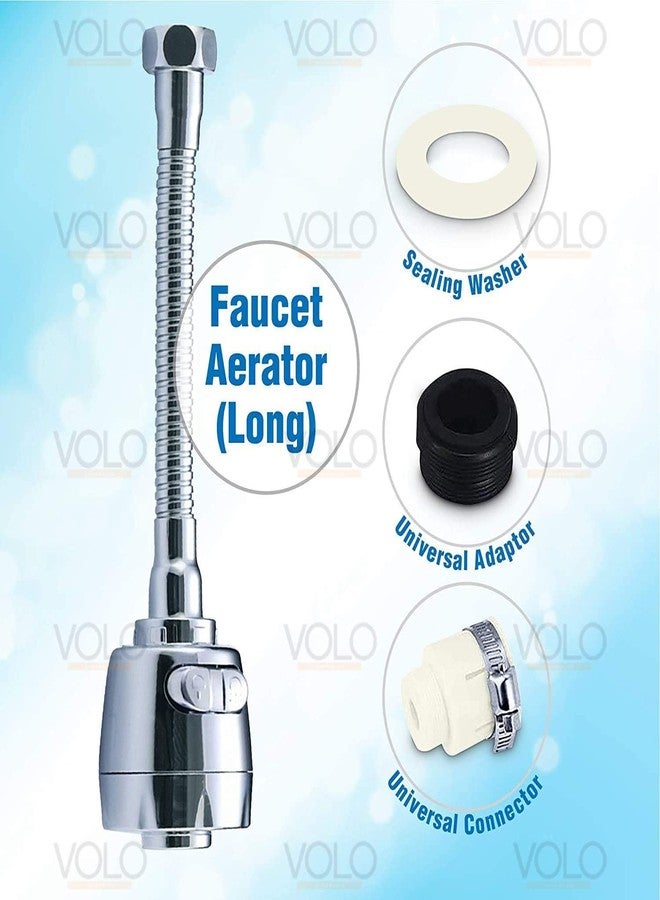Hyderon flexible Hose Extension with 2 Modes Water Saving,Faucet for Kitchen Sink,Water Faucet Sprayer, Flexible Tap Extension for Kitchen Sink (Standard Size, Colour : Silver) - Image 4
