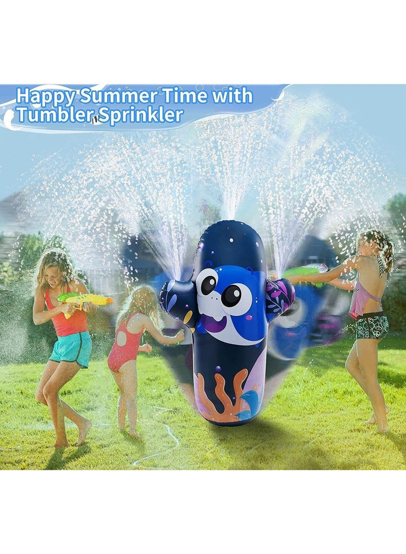 Inflatable PVC Water Sprinkler Tumbler Toy for Kids Outdoor Play - Image 4