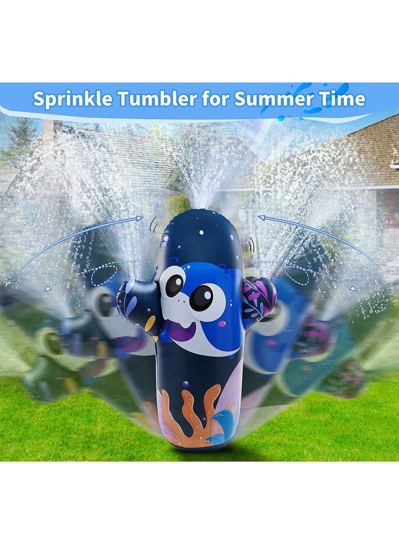 Inflatable PVC Water Sprinkler Tumbler Toy for Kids Outdoor Play - Image 5