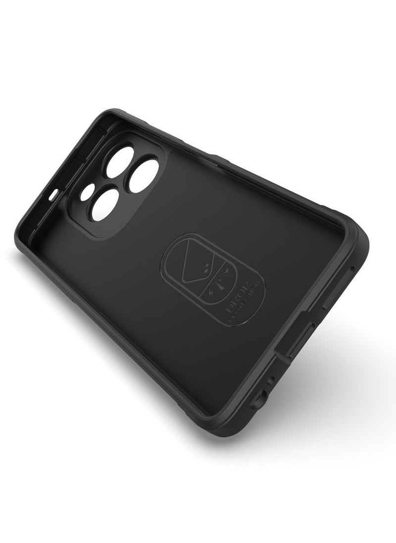 Generic - Infinix Note 40X 5G Case Cover, Heavy Duty 3D Striped Pattern Sensory Soft Silicone Full Portection Shockproof Phone Case For Infinix Note 40X 5G Black - Image 1