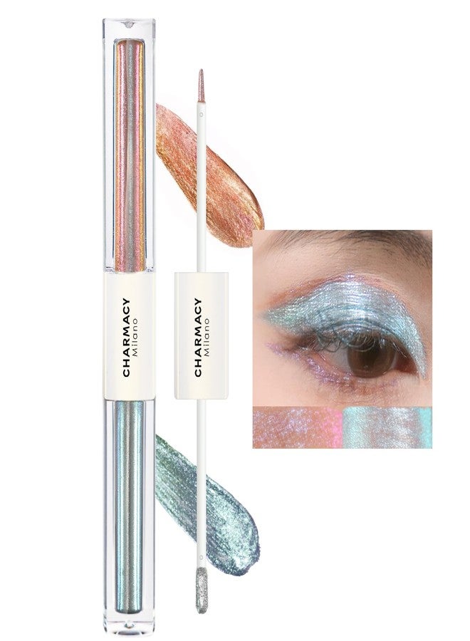 CHARMACY 2 in 1 Starlit Duochrome Liquid Eyeshadow, Glitter Sparkle Colorful Liquid Eyeliner, Quick Drying, High Pigmented, Long lasting Holographic Glitter Multichrome Eye Makeup #05 - Image 1