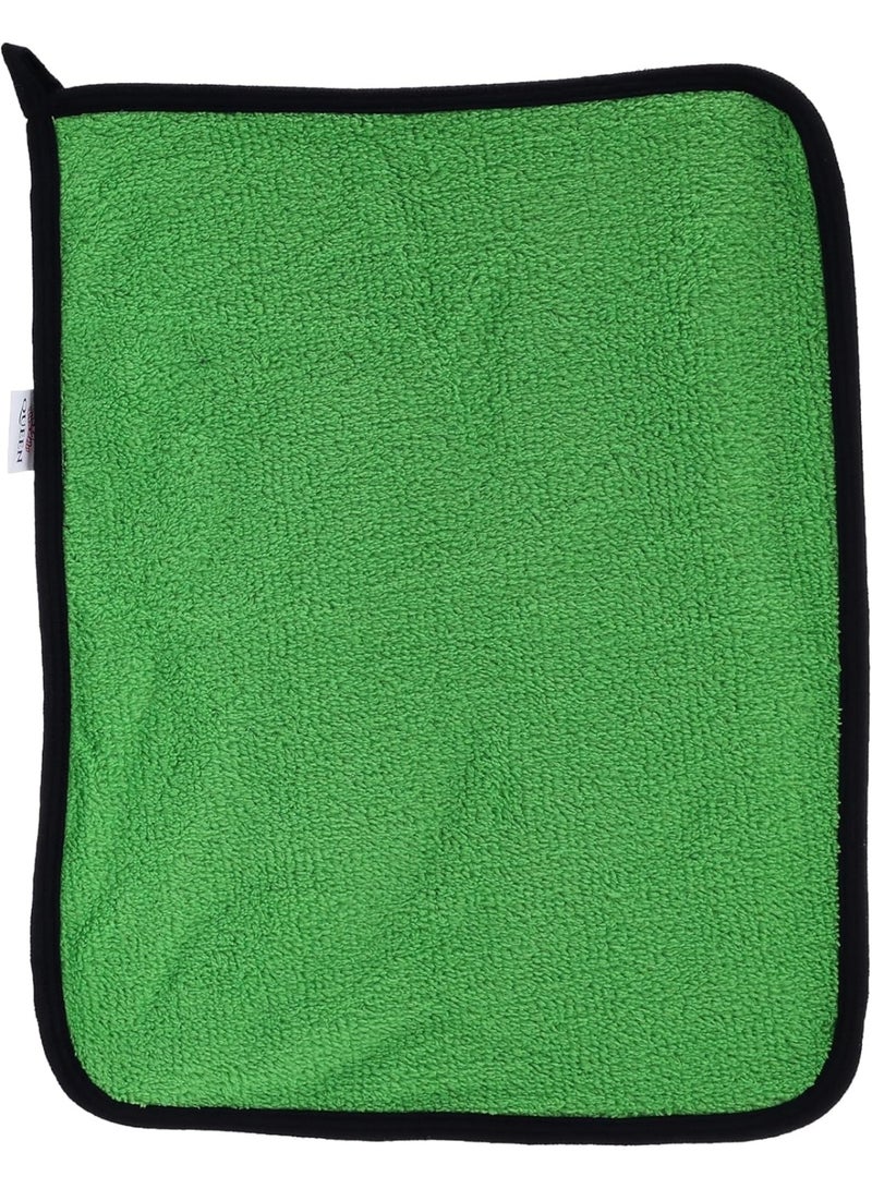 3 فوط تجفيف وتنظيف السيارة و الاسطح الزجاج او الرحام من المايكروفايبر مزدوجة الجوانب للتنظيف والتلميع - متعدده الالوان - Image 4