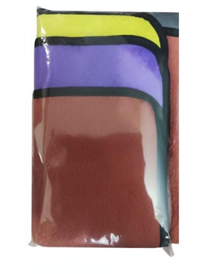 3 فوط تجفيف وتنظيف السيارة و الاسطح الزجاج او الرحام من المايكروفايبر مزدوجة الجوانب للتنظيف والتلميع - متعدده الالوان - Image 5