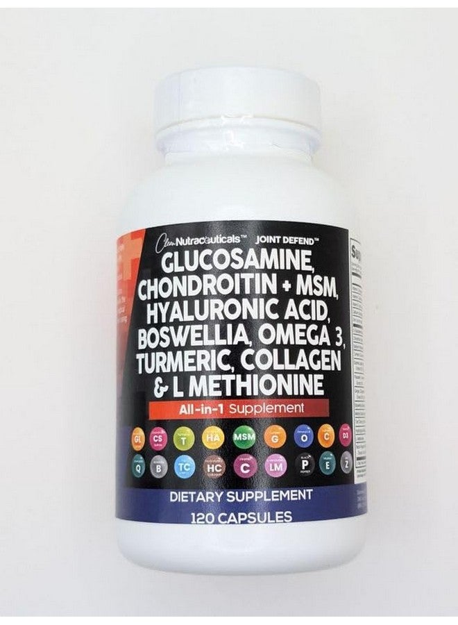 Clean Nutraceuticals Glucosamine Chondroitin MSM 1500mg with Turmeric Curcumin, Collagen, Hyaluronic Acid, Omega 3 - Joint Health Supplement for Men & Women - Joint Complex - 120 Count - Image 5