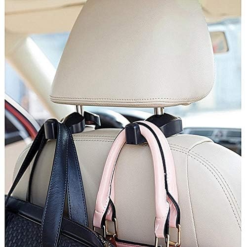 Inditradition Universal Car Back Seat Headrest Hook | Hanging Holder for Purse, Bags, Polybags, Handbags, Groceries (Pack of 2) (Black) - Image 2