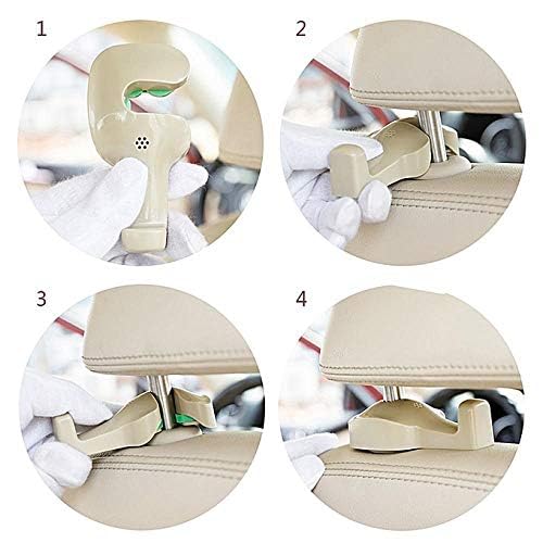Inditradition Universal Car Back Seat Headrest Hook | Hanging Holder for Purse, Bags, Polybags, Handbags, Groceries (Pack of 2) (Black) - Image 5
