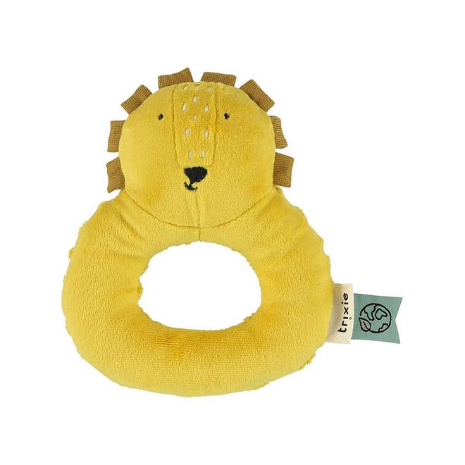 Trixie Mrs. Lion Rattle, Soft, Easy To Hold, Lightweight, 3 Months+, 11 x 4 x 14 cm - Yellow - Image 1