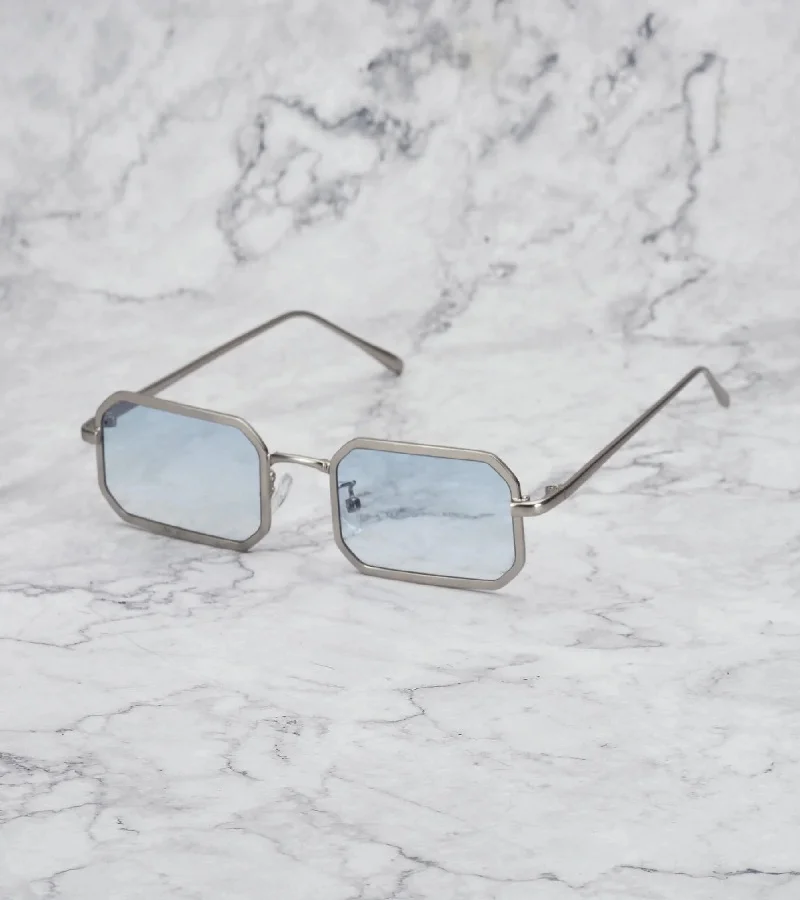 Explicit Poets Explicit Poets Unisex MURPHY Silver - Gradient Blue Stylish Sunglasses, 47EP7