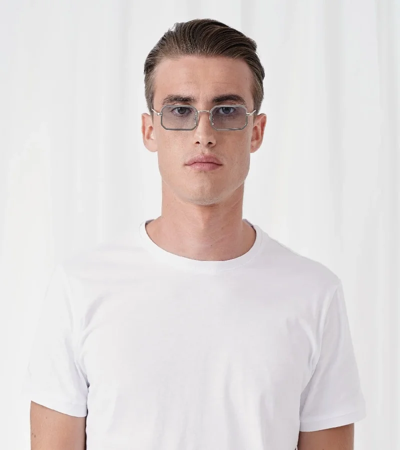 Explicit Poets Explicit Poets Unisex MURPHY Silver - Gradient Blue Stylish Sunglasses, 47EP7