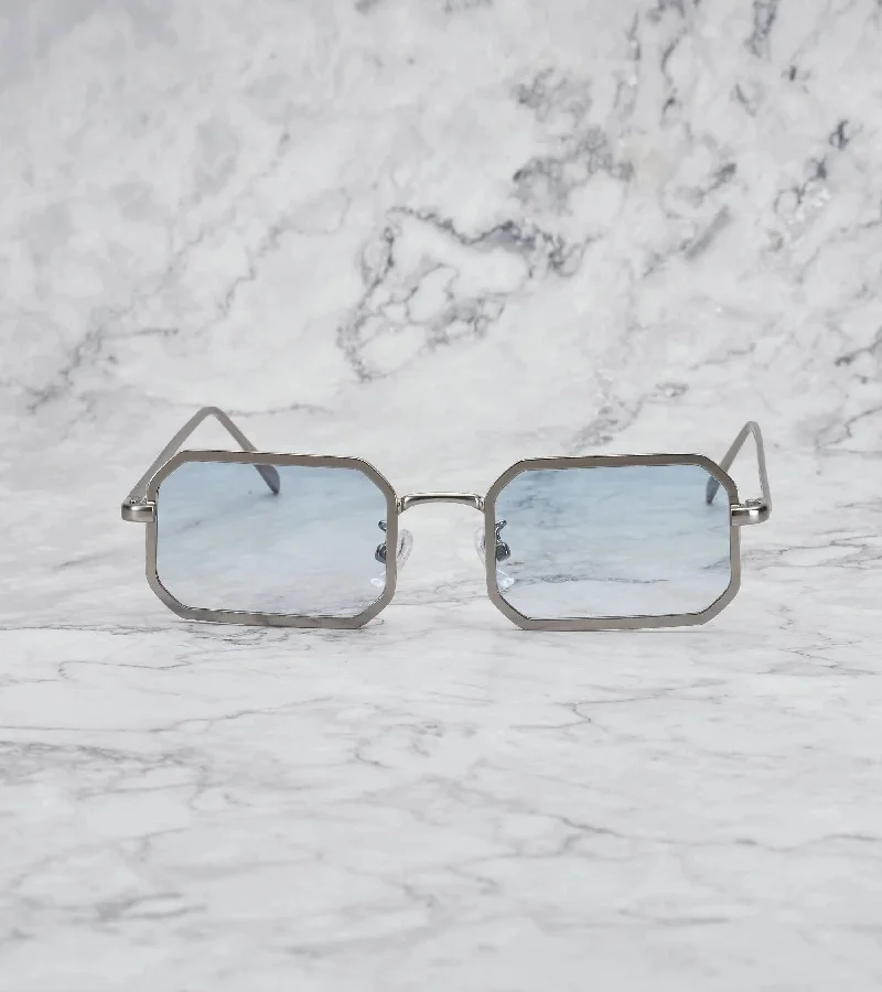 Explicit Poets Explicit Poets Unisex MURPHY Silver - Gradient Blue Stylish Sunglasses, 47EP7