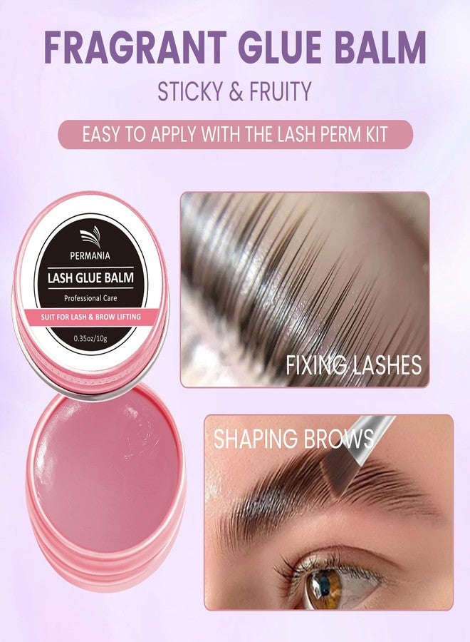 PERMANIA Lash Lift and Tint Kit, Salon Grade Supplies for Eyelash Perm and Brow Lamination Black Dye with Lash Lift Balm Curling & Coloring Natural Result - Image 3