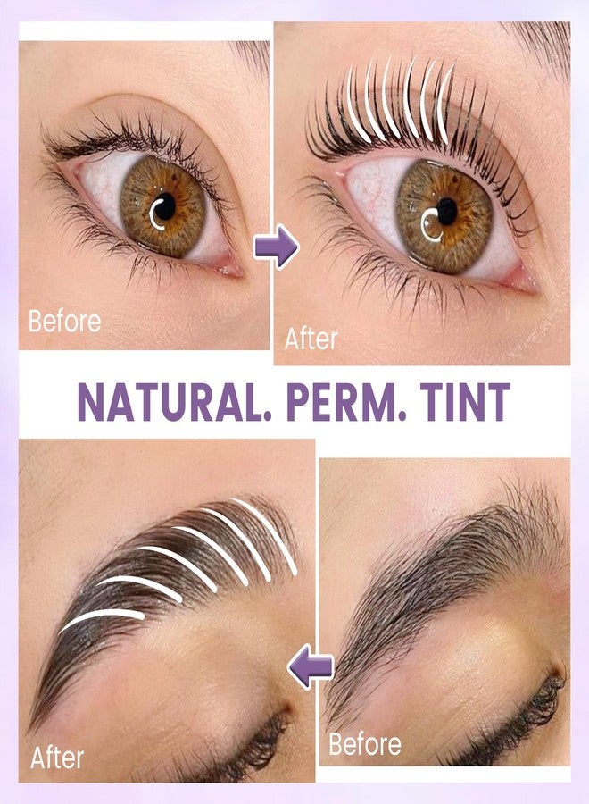 PERMANIA Lash Lift and Tint Kit, Salon Grade Supplies for Eyelash Perm and Brow Lamination Black Dye with Lash Lift Balm Curling & Coloring Natural Result - Image 2