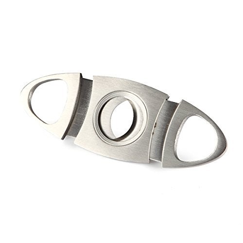 Alaska Bear® Cigar Cutter Stainless Steel Guillotine Double Cut Blade in Black Gift Pouch - Image 4