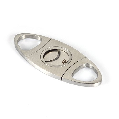 Alaska Bear® Cigar Cutter Stainless Steel Guillotine Double Cut Blade in Black Gift Pouch - Image 1