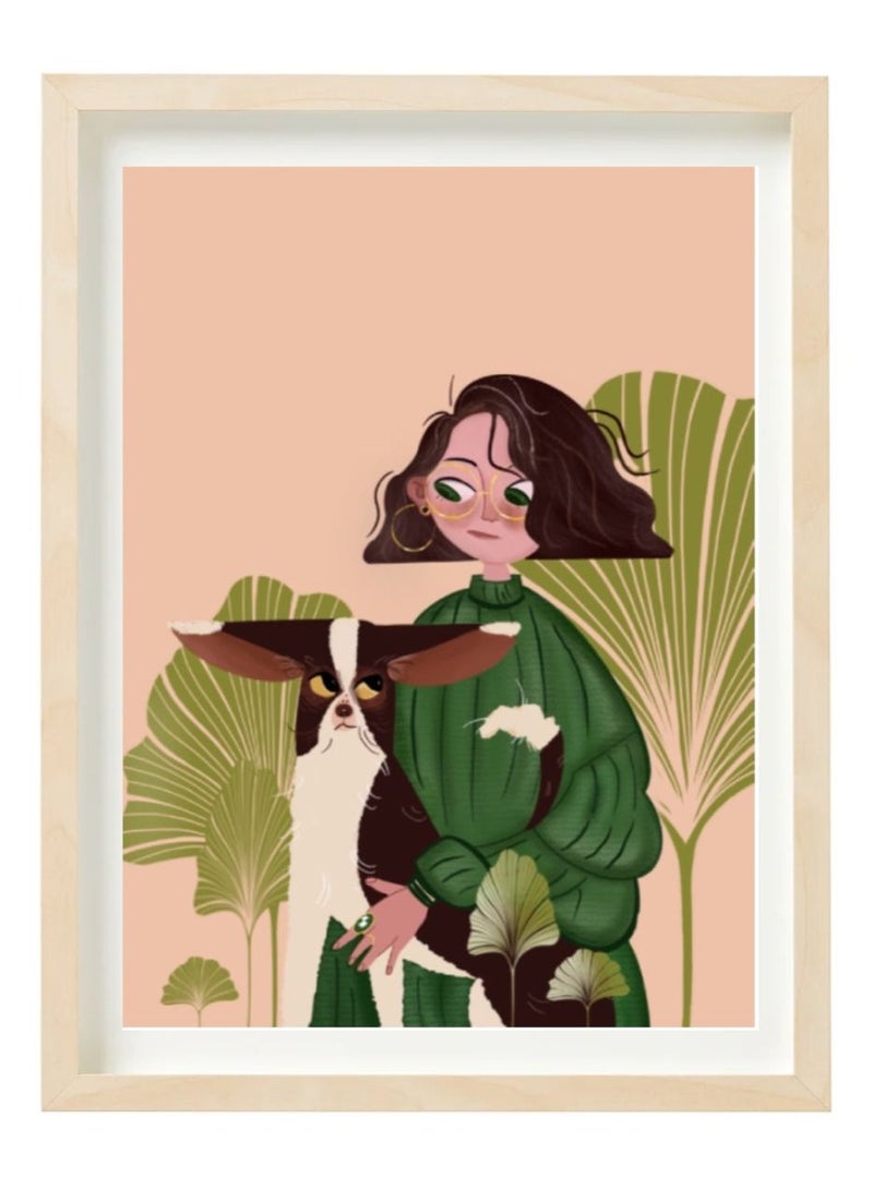 Boomah Accessories Dog Lover, Pet Lover Animal Illustration Nursery Poster with Frame 30x40cm - Image 2