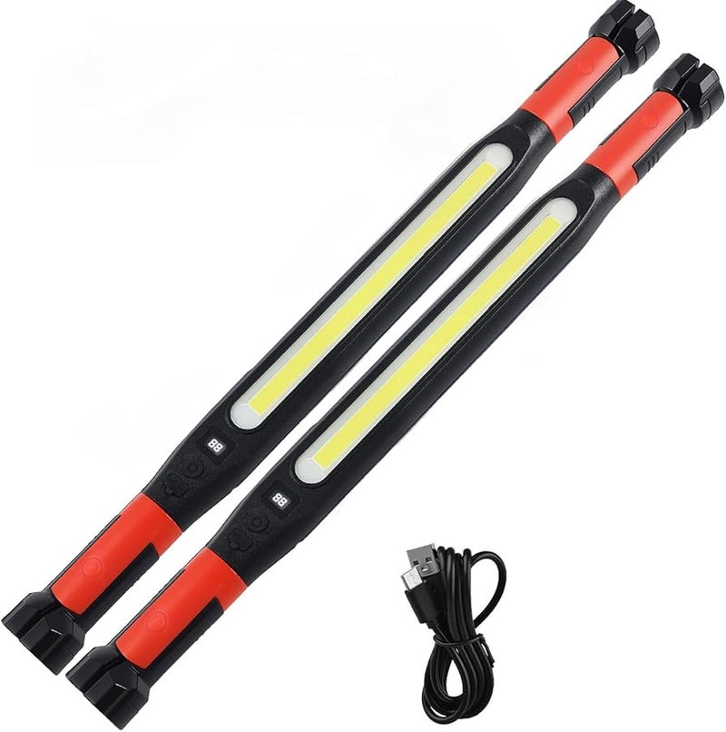 2026 New Magnetic Rechargeable LED Work Light Bar 2 Pcs For Under Hood Car Repair Garage Workshop Emergency Kit - Image 1