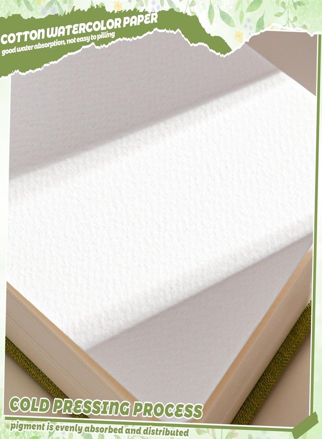 Prudiut 40 Sheets Watercolor Journal 4x6”, 140 lb/300 GSM Watercolor Sketchbook Cold Press Watercolor Paper Watercolor Notebook for Painting, Drawing - Image 4