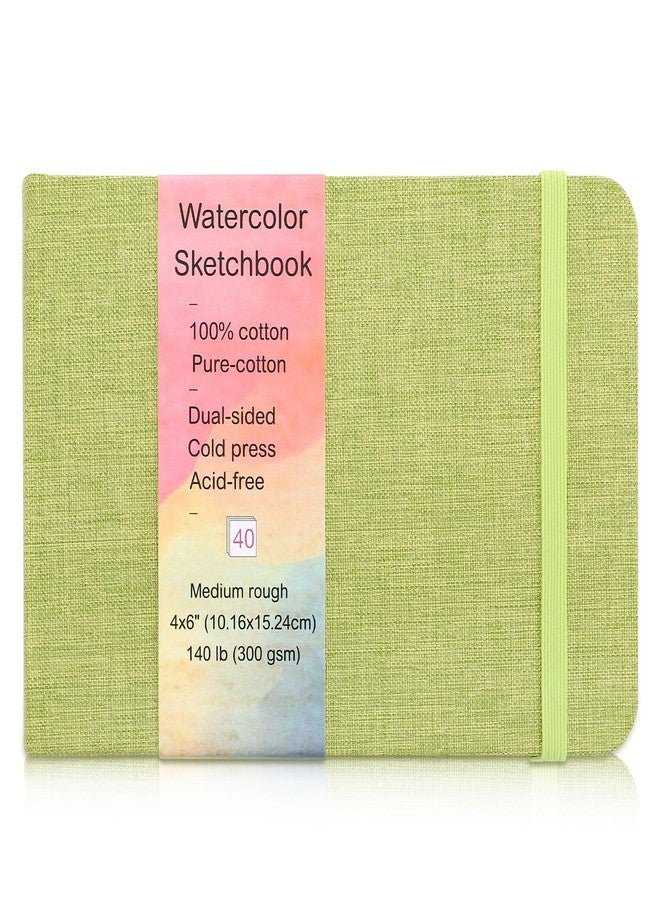 Prudiut 40 Sheets Watercolor Journal 4x6”, 140 lb/300 GSM Watercolor Sketchbook Cold Press Watercolor Paper Watercolor Notebook for Painting, Drawing - Image 1