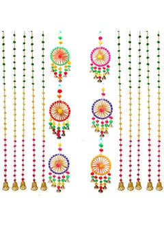 3A FEATURETAIL 3A FEATURETAIL Plastic Stage Backdrop Decoration Items Sets For Festivals Pooja Haldi Mehandi Birthday Anniversary Wedding Diy Decoration Kits 16 Pc Set Design Style 1  - Image 1