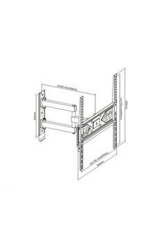 TechFort Full Motion Articulating Swivel Wall Mount Bracket For Upto 65 Inch Black  - Image 4