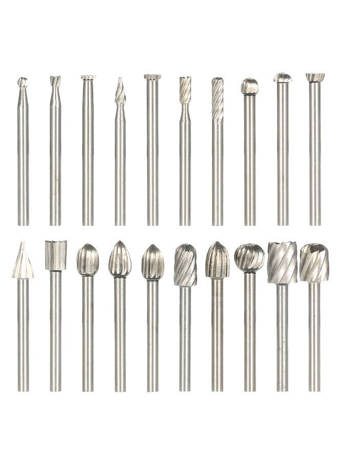NIBEMINENT 20-Piece HSS Rotary Electric Drill Bit Set Silver  - Image 1