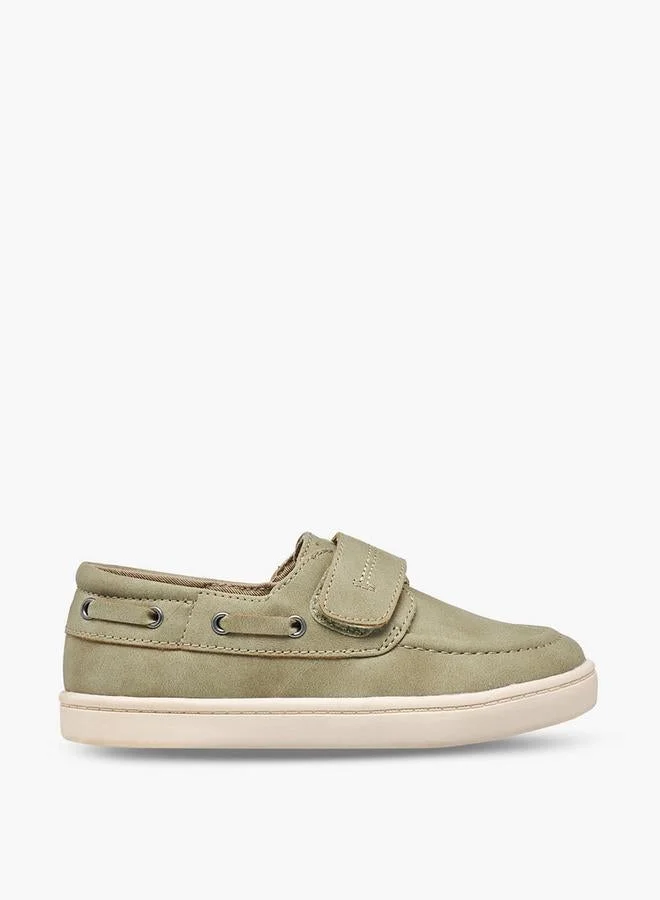 JUNIORS Boys Hook & Loop Boat Shoes