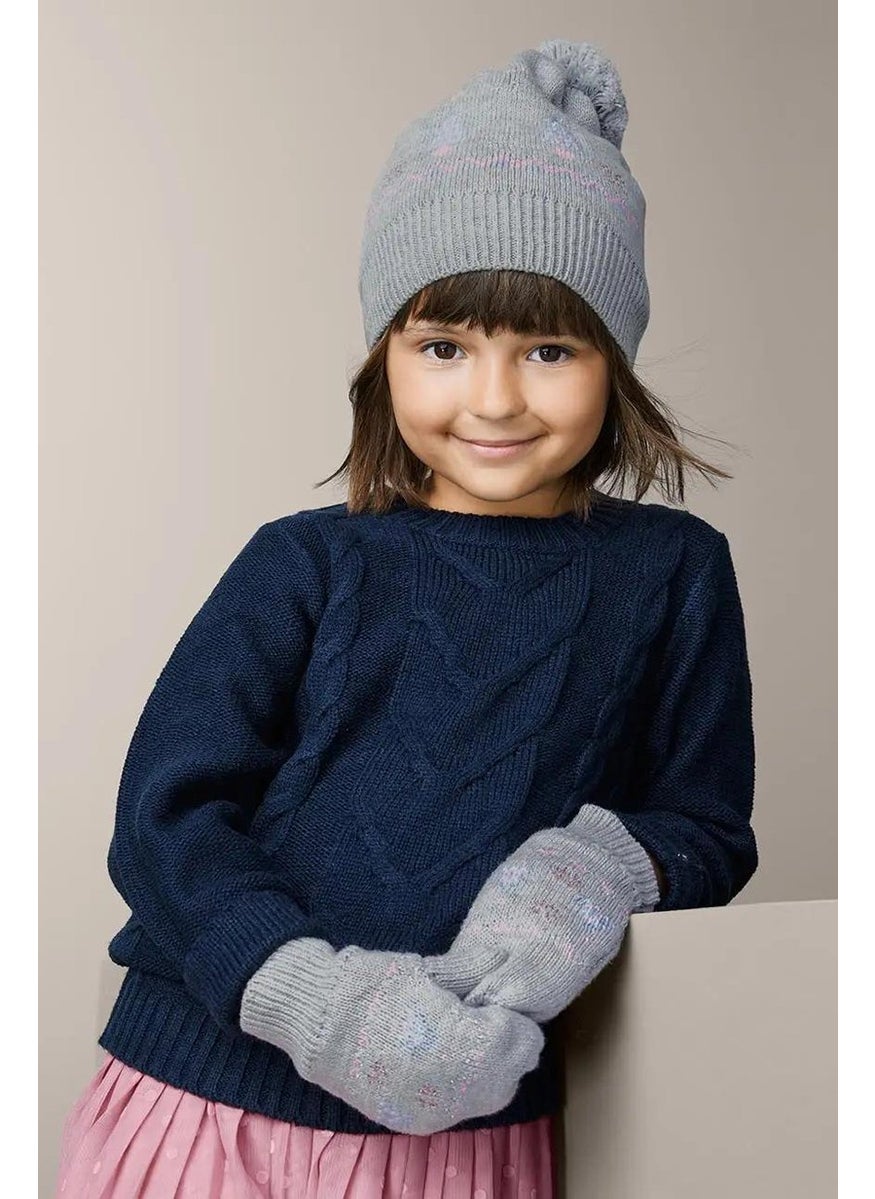 Kids Girls Beanie And Winter Gloves, Grey - pzsku/Z852BB874CE20B34949C0Z/45/_/1726755618/bf379b5a-8866-484a-8936-14d3178af23f