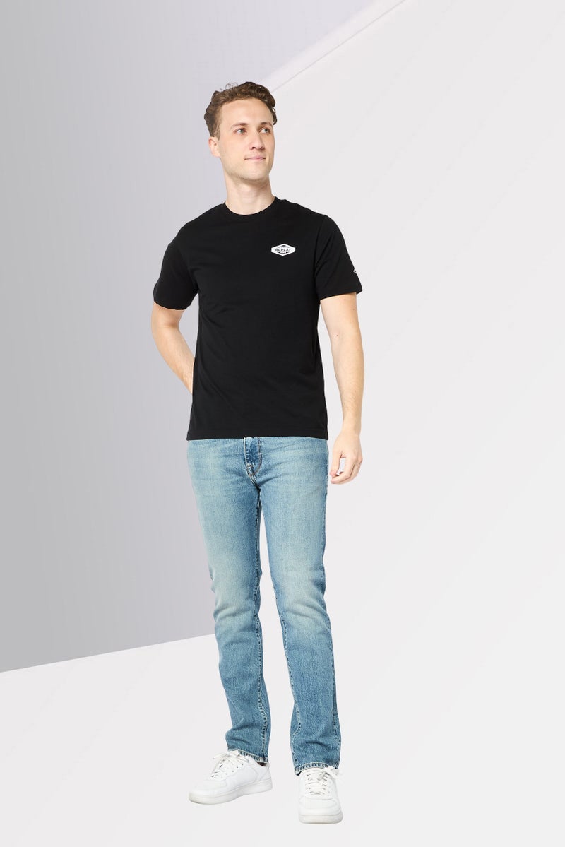 Replay تي شيرت رجالي بأكمام قصيرة وياقة دائرية بشعار العلامة التجارية، أسود - Image 2